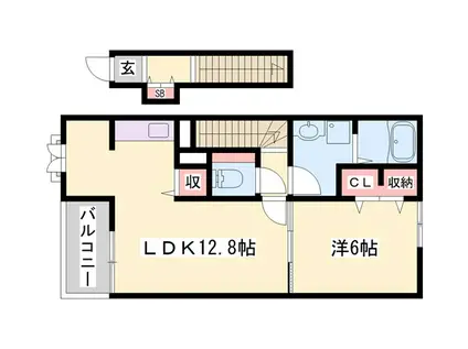 グランツ メゾンIII(1LDK/2階)の間取り写真