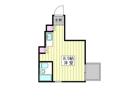 メゾン・ド・ノアピア富士見町(ワンルーム/3階)の間取り写真