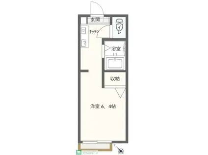 プロスペクトヒルズ(1K/1階)の間取り写真