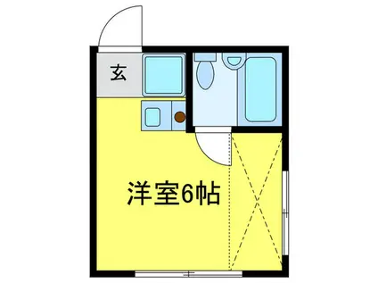 ヴィラ杏(ワンルーム/1階)の間取り写真