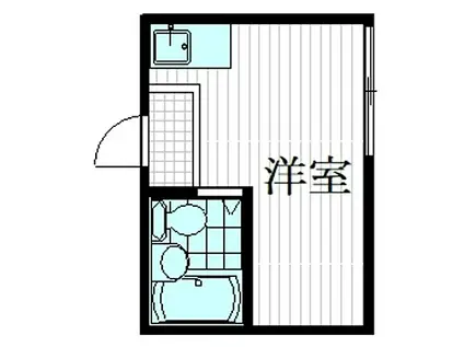 多摩川第3コーポ(ワンルーム/1階)の間取り写真