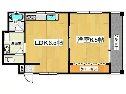 さくらA・E・A(1LDK/3階)の間取り写真