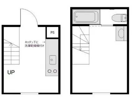 IG1105(1K/2階)の間取り写真