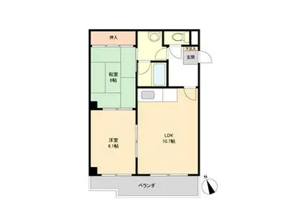 K-コート観月(2LDK/4階)の間取り写真