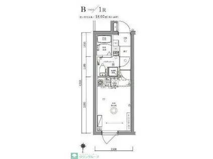 MAXIVCROS川崎大師(ワンルーム/3階)の間取り写真