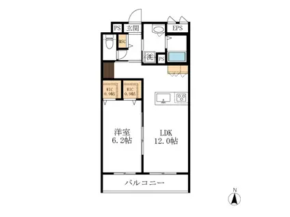 HEBEL BUILDS HANEDA ヘーベルビルズハネダ(1LDK/6階)の間取り写真