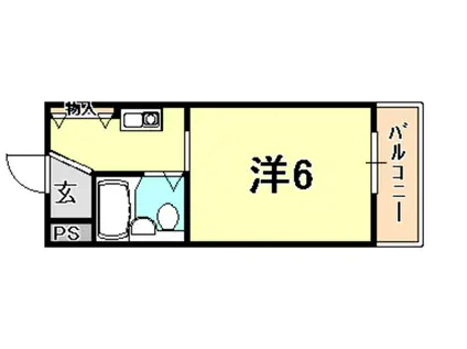 シェルプール弐番館(ワンルーム/3階)の間取り写真