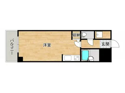 BUBBIES千里山(1K/5階)の間取り写真