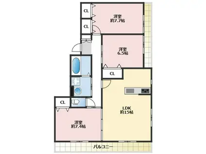 サクラテラス(3LDK/2階)の間取り写真