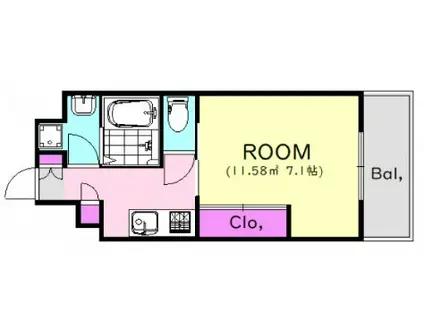 大和興産大州ビル(1K/2階)の間取り写真