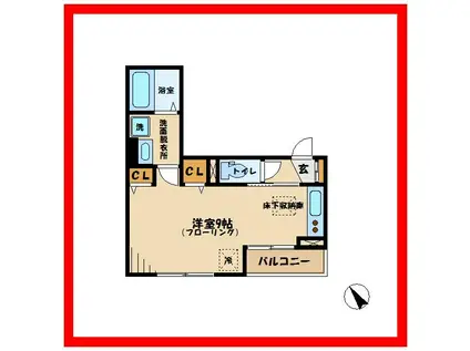 ベルファースト清水が丘II(ワンルーム/1階)の間取り写真