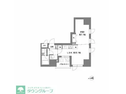 ラ・ヴィータ東上野(1LDK/2階)の間取り写真