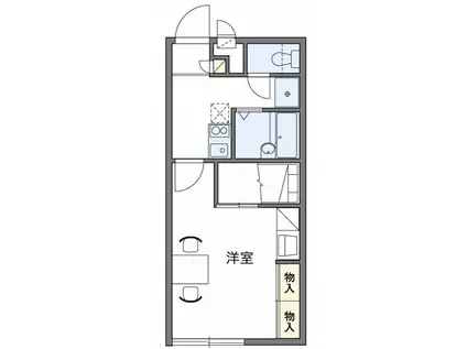 リバーサイド コート(1K/2階)の間取り写真