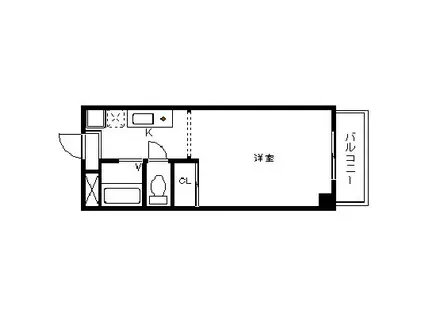 パルティール21(ワンルーム/2階)の間取り写真