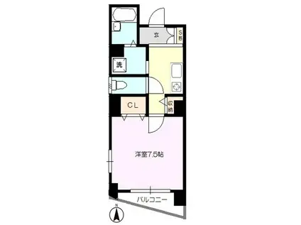 シェモワ代々木(1K/3階)の間取り写真