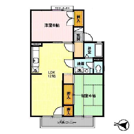エスティーコーポ(2LDK/2階)の間取り写真