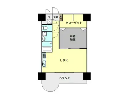 ほうらいの里宮島(1LDK/5階)の間取り写真