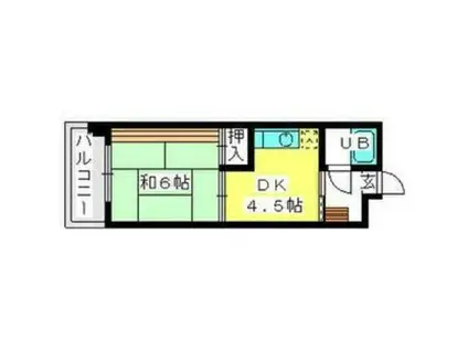 柴田ビル(1DK/3階)の間取り写真