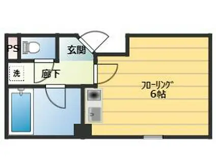 シンエイ第8東船橋マンション(ワンルーム/2階)の間取り写真