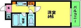 パラシオ塚本II(1K/3階)の間取り写真