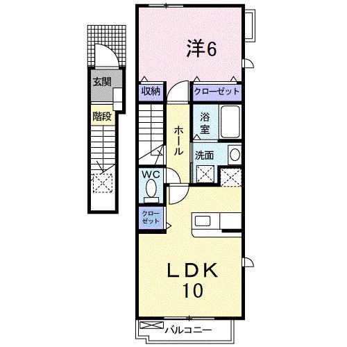 桜壱番館(1LDK/2階)の間取り写真