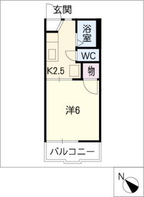 コーポ橘(1K/1階)の間取り写真