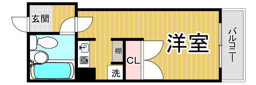 ラロッカ(ワンルーム/1階)の間取り写真