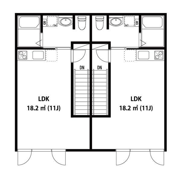LB HANGAR(ワンルーム/2階)の間取り写真