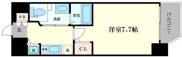 CREATION上柴崎(1LDK/1階)の間取り写真