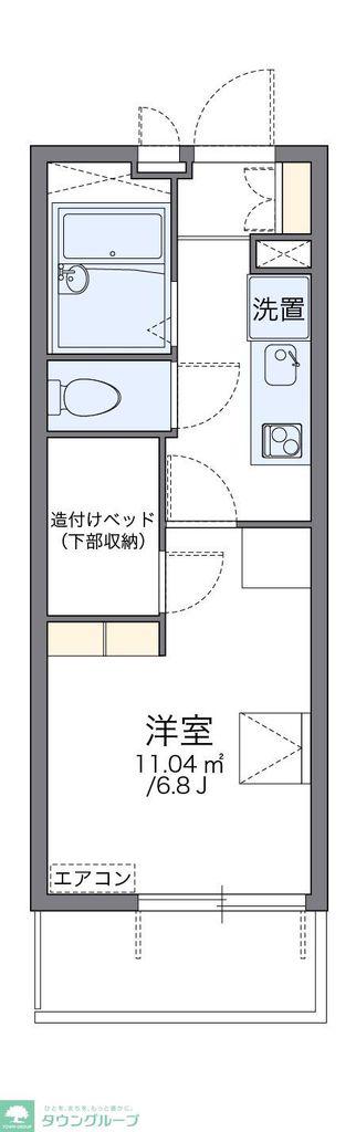 レオパレス常盤台(1K/3階)の間取り写真