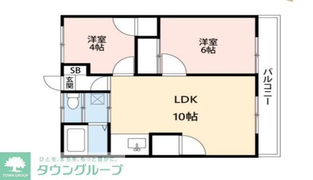 ハイツビクトリア(2LDK/1階)の間取り写真
