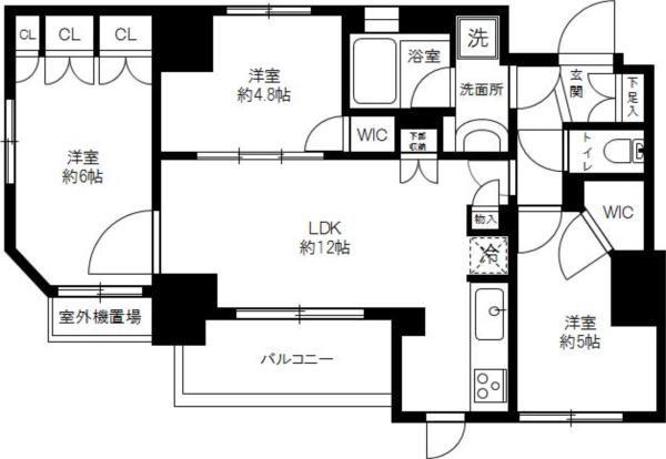 マンション 荒川区南千住7丁目(3LDK/3階)の間取り写真