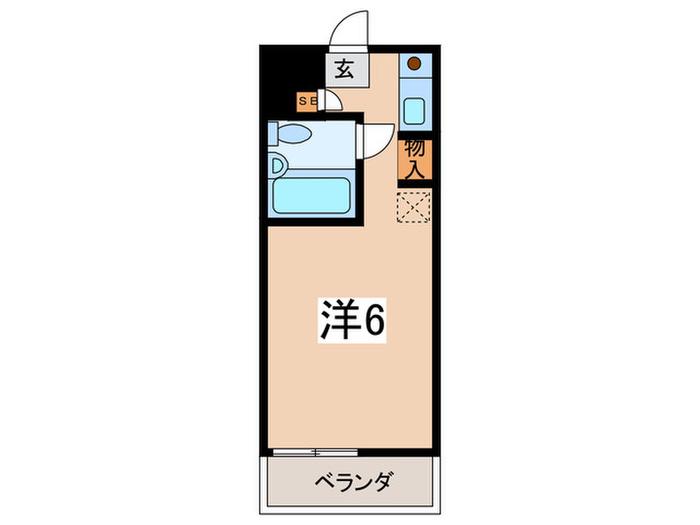 M-STAGE-III(ワンルーム/1階)の間取り写真