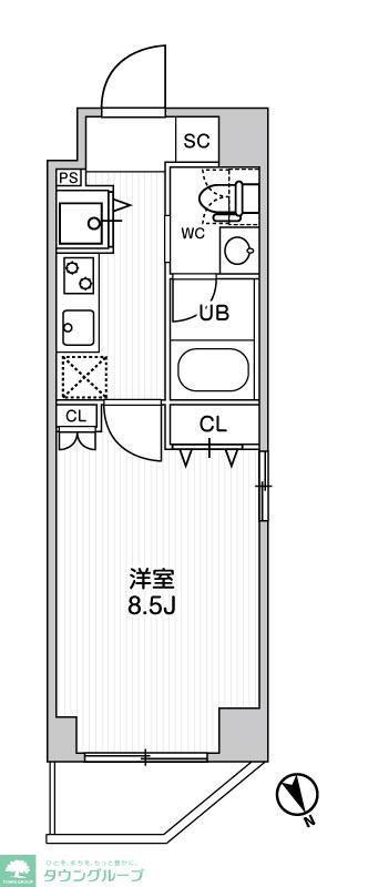 ステージファースト浅草橋IV(1K/6階)の間取り写真