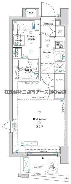 ARKMARK石川台(1K/5階)の間取り写真