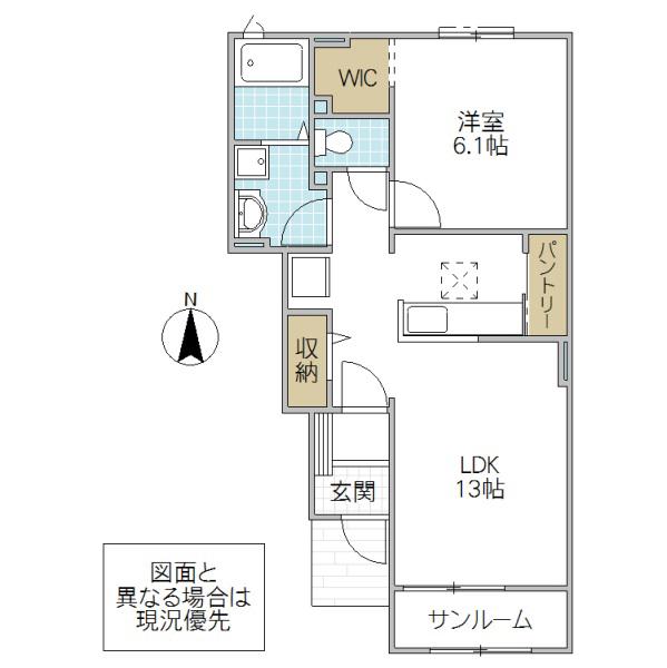 メイ・フラワー(1LDK/1階)の間取り写真