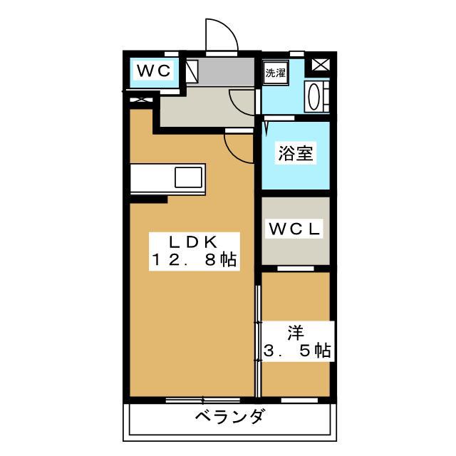 ヴェールエムズ(1LDK/2階)の間取り写真