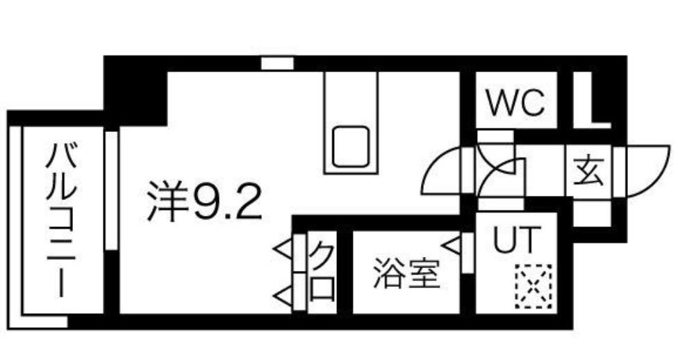 アレーヌコート金山(1K/7階)の間取り写真