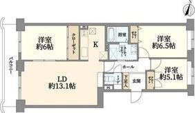 サンシティ大谷地(3LDK/2階)の間取り写真