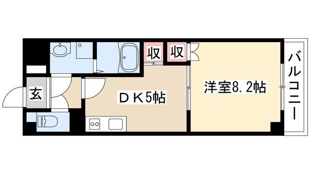 メゾン本山(1DK/1階)の間取り写真