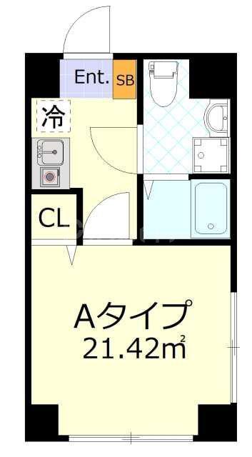 BROTE三ノ輪(1K/5階)の間取り写真