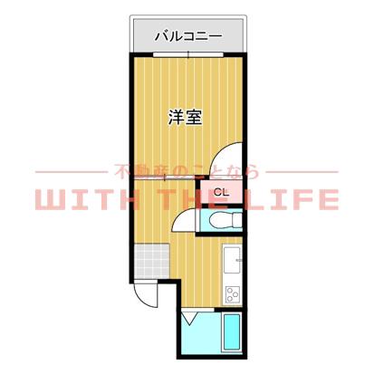 プロスパーヤマシタII(ワンルーム/4階)の間取り写真