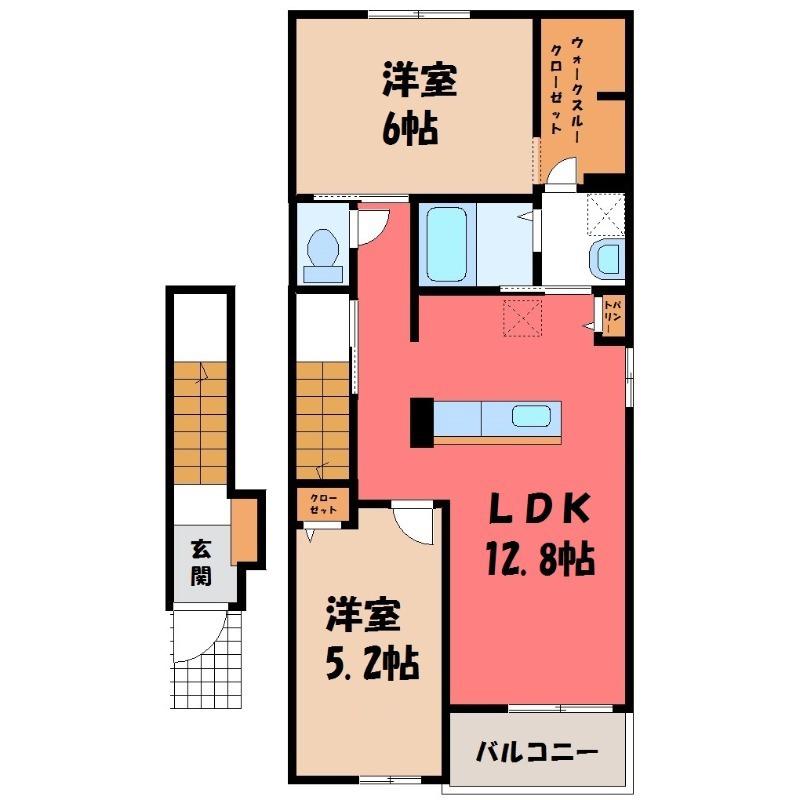 ポップ・アップ ハウス(2LDK/2階)の間取り写真