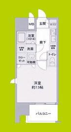 LIVE FLAT TSUKAMOTO(1K/6階)の間取り写真