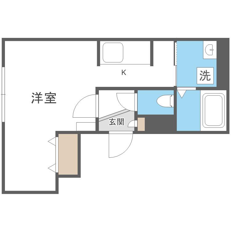 阿部 亮 財団ビル(1K/4階)の間取り写真