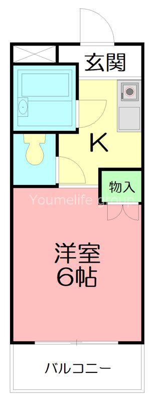 SHINアパートメントハウス扇町(1K/1階)の間取り写真