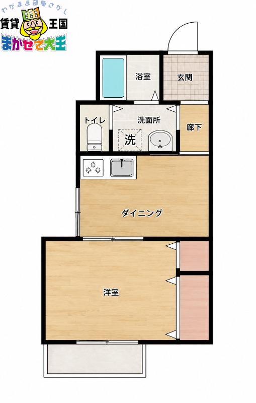 リーヴル泉(1DK/1階)の間取り写真