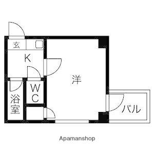 平野ビレッジPARTIII(1K/3階)の間取り写真