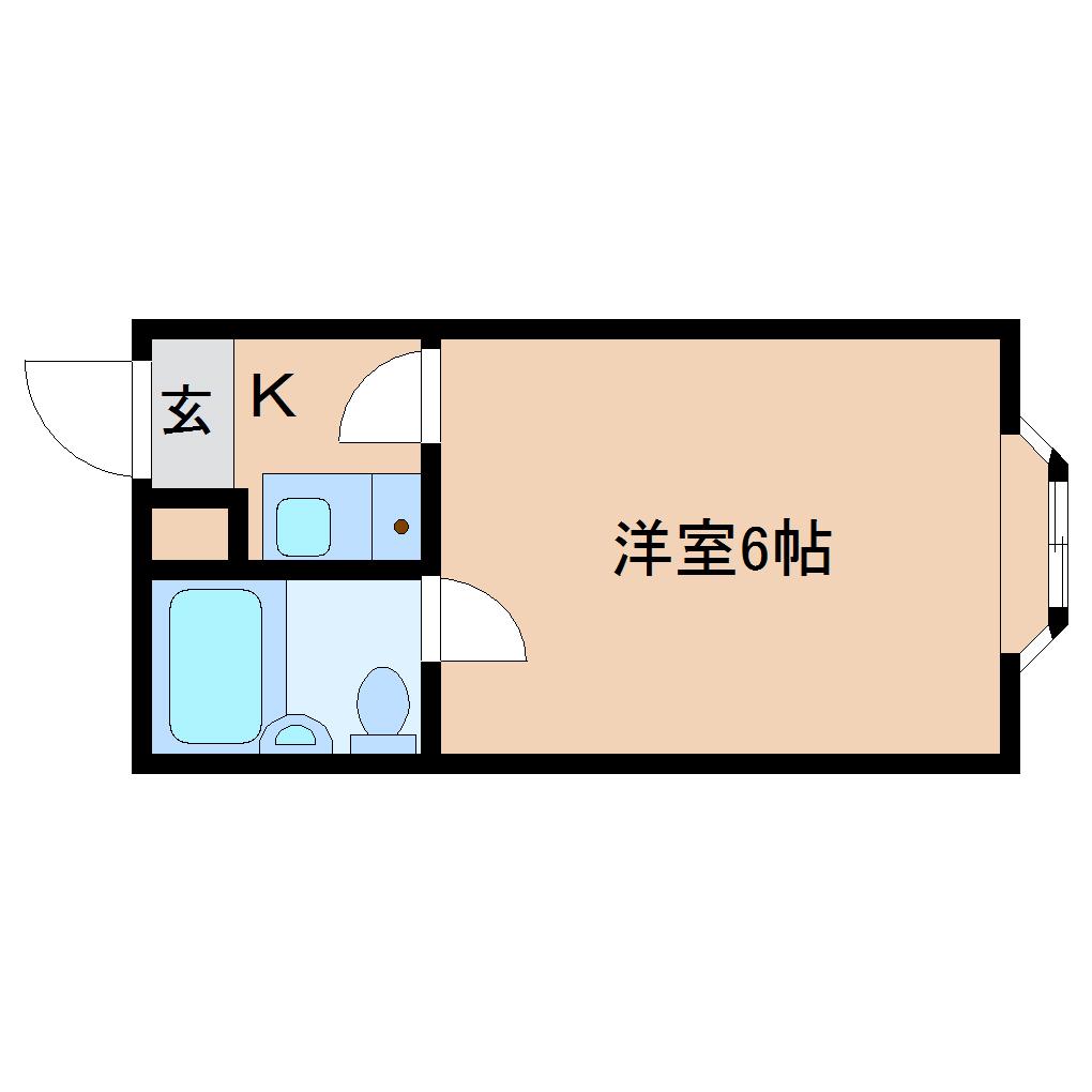 シティライフ香芝(1K/4階)の間取り写真