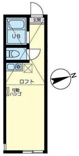 ユナイトNOBAヘーゼルナッツ(ワンルーム/2階)の間取り写真